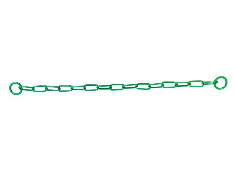 Gliederhalsband Green Monster mit Zwei Ringen 4mm Drahtstärke und 65cm Länge