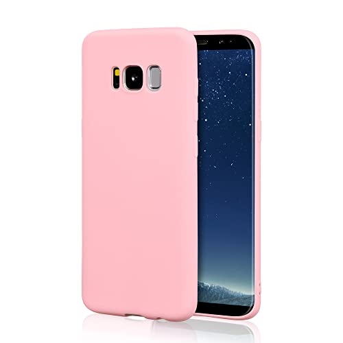 technext020 Ultra Slim Fit Silicone Phone Case Compatible for Galaxy S8, Pink