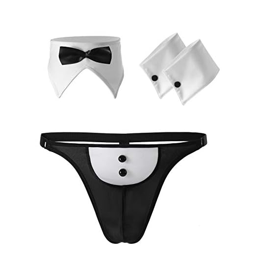 EDENIGHT Mens Butler Lingerie Underwear Waiter Gentleman Costume Cosplay Outfits