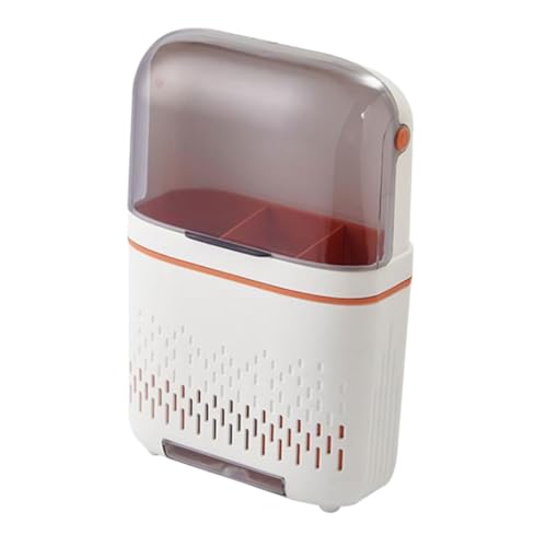 iplusmile 壁掛け式カトラリー収納オーガナイザー 防塵袋付き箸立て 大容量水切りラック キッチン用箸収納カゴ ホワイト