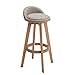 Taburetes de Bar Taburete de Bar Cocina Moderna Pub Desayuno Comedor Silla giratoria de Madera Maciza Marco Lavable Asiento Carga máxima 120 kg (Color : Gray, Tamaño : 63cm)