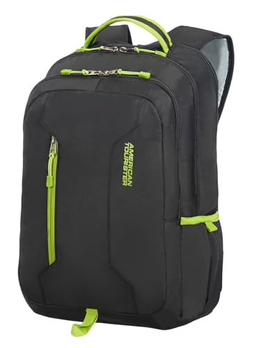 American Tourister Mochila Urban Groove UG4, 47 cm, 27 L, negro/verde lima