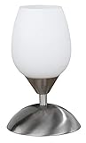Tischleuchte FLAME Wofi Tischleuchte-Flame, 1-flammig, Nickel-matt, Höhe-21 cm, 814101640500