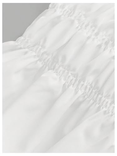 MakeMeChic Girl's Shirred Puff Sleeve Square Neck Bow Knot Flared Tee Shirt Summer Top4