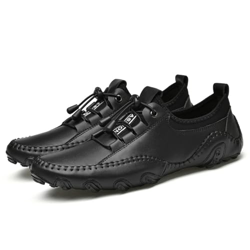 Men’s Casual Leather Loafers - Penny Loafers, Moccasin Flats & Boat Shoes Style, Versatile for Daily & Leisure Wear