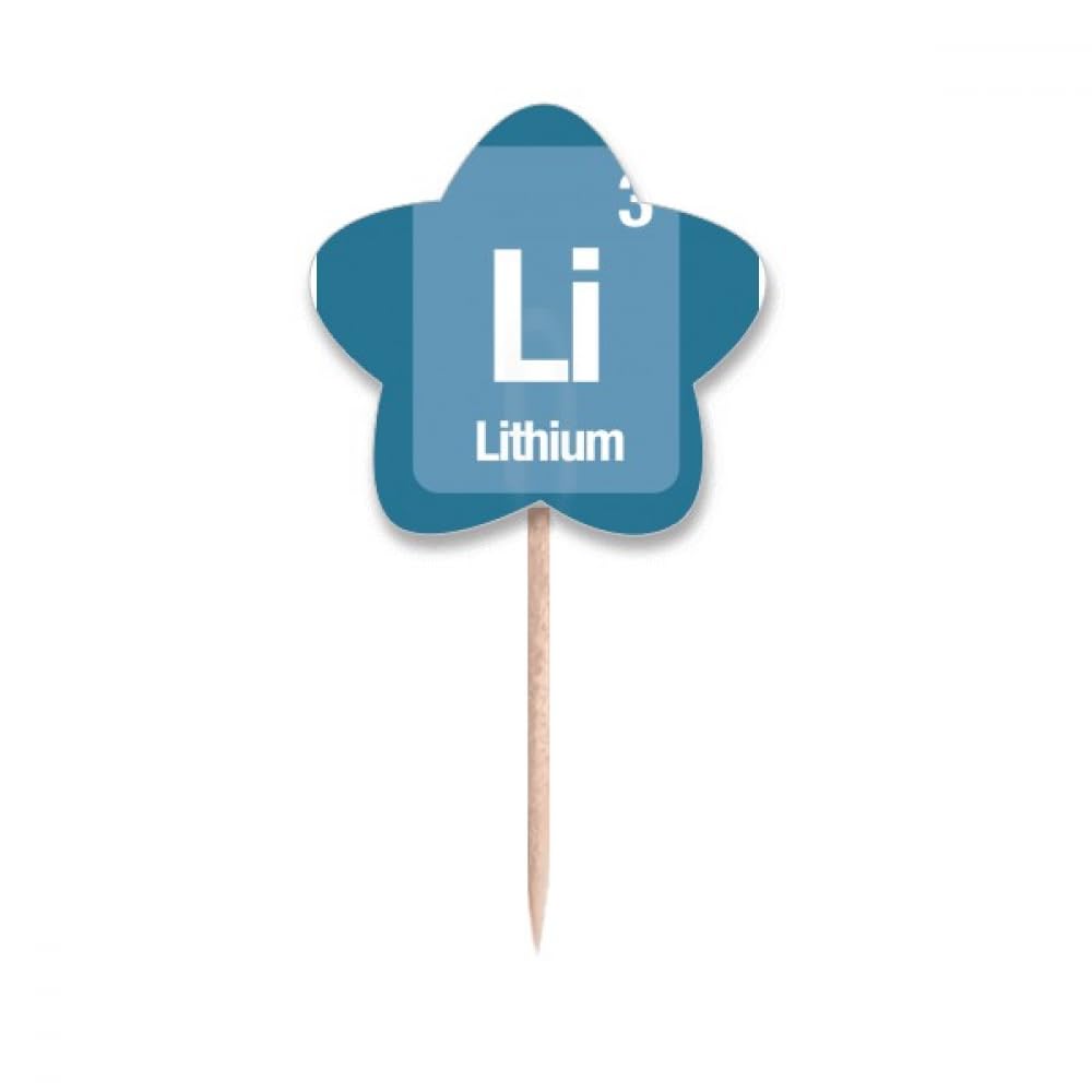 Cure-dents Li Lithium pour buffet de fête et décoration de muffins