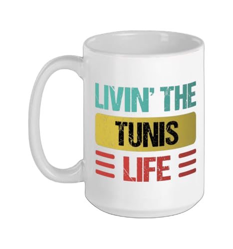 Tunis Tunisia Ceramic Mug, White, 15oz