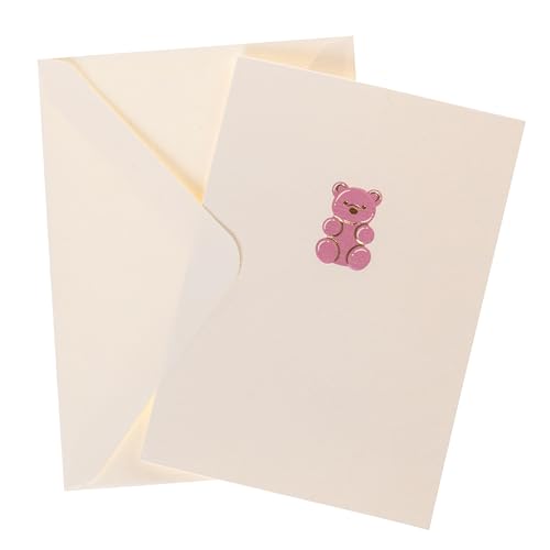 Image of Graphique Gummy Bear Cards, Pack of 10 Cards with Envelopes, All Occasion Greetings, Blank Inside, Gold Foil Embossing, La Petite Press Collection Boxed Set, 3.25 inch x 4.75 inch
