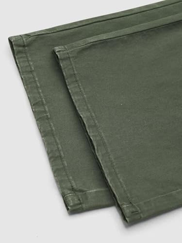 Flamingals Straight Leg Pants for Women Mid Rise Casual Cargo Solid Flap Pockets Pants 6