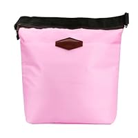 KAREN66 Kühltasche Klein Lunchtasche mit Reißverschluss Mini Kühlbox Einkaufstasche Isoliertasche Wasserdicht Picknicktasche Lunch Bag zur Arbeit Schule Outdoor (Rosa)
