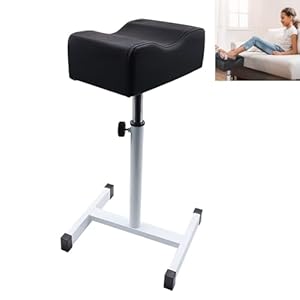 TOOSOAR Sillones Pedicura,Reposapiés Regulable en Altura para Silla Pedicura,Para Soporte de Piernas Salón de Belleza y Salón de Uñas(Negro)