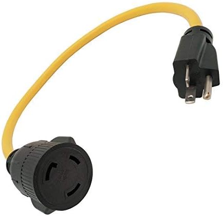 Parkworld 886696 Generator Adapter 3-Prong 20 AMP 5-20P Male to 30 AMP 3-Prong Locking L5-30R Female (2 Feet)