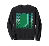 Evansville Indiana Green Repeat dans la ville Sweatshirt