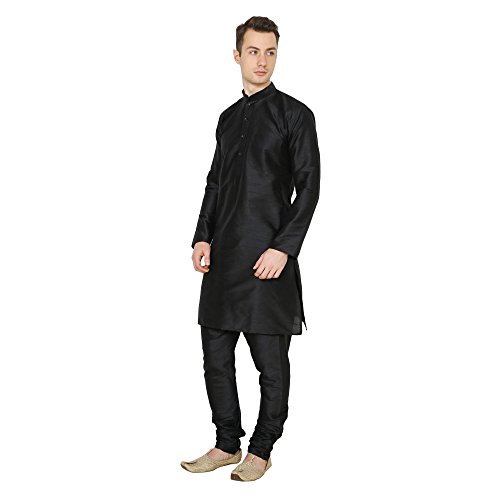 Image of Royal Kurta Men's Cotton Silk Plain Solid Long Only Kurta