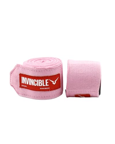 Image of Invincible Mexican Style Semi-Stretch Hand Wraps (Pink, 2.5 Meter)