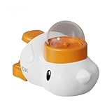 Dog Snack Auto Feeder - Food Toys | Turtle Toy Interactive for Pets, Mental Stimulation Training (White)