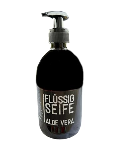 Florex Echte Flüssigseife Aloe Vera im Spender Lanolin biologische Schafmilch 500 ml