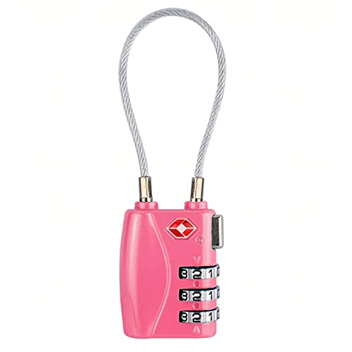 Amazon.co.jp: EZSelect TSAロック ダイヤル式 ミニ ワイヤーロック 3