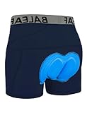 baleaf - Pantalones cortos de ciclismo para hombre, ropa interior acolchada, pantalones cortos de bicicleta de montaña, MTB, forro, transpirables, ropa interior para bicicleta, 6-azul marino, M