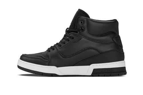 CALTO Men's Invisible Height Increasing Elevator Shoes - Lace-up Sporty High Top Sneakers - 3 Inches Taller3