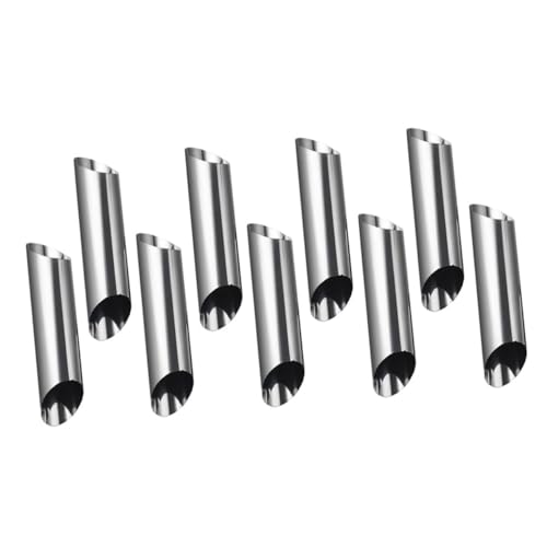 ABOOFAN 9Pcs Stainless Steel Cream Molds for Cannoli Shells Baking Tools for Danish Pastry and Croissants Easy to and Reusable Baking