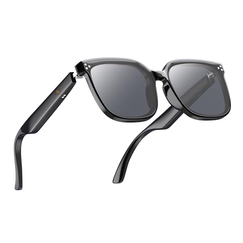 Smart Glasses, 5.3 Bluetooth Sunglasses with Open Ear Speaker, Vo...