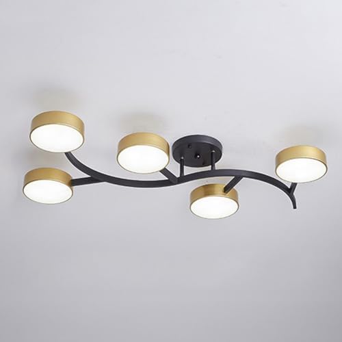 Suspension de chambre à coucher créative luminaire chic or à 3 têtes