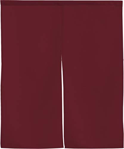 のれん 防炎 無地 全14色 サイズ 間仕切り 半間のれん 防炎プレーン 幅75×丈90cm (ワインレッド 11853)