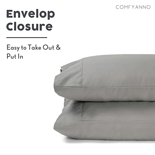 Queen Pillowcases Set Of 2, 100% Brushed Microfiber, Super Soft And Cozy, Wrinkle, Fade, Stain Resistant With Envelope Closure Bed Pillow Cases, 20X30 Inches, Grey #TOP1