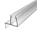Universal Clear Shower Door Bottom Sweep with Drip Rail for 3/16" and 1/4" Glass - 35 in long