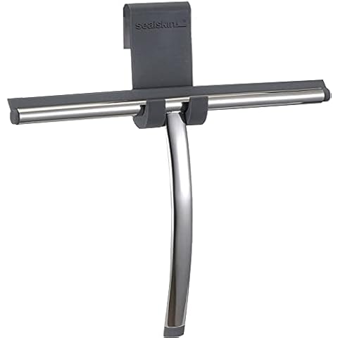 Sealskin Deluxe 369001018 Glass Wiper with Holder - Polished Stainless Steel Cover