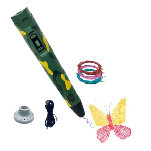 Image of Camin 3D Pen, 3D Printing Pen for Kids, USB Powered 3D Pen for Kids (Camouflage(Military), 3 PLA)