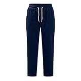 Pantalones cargo impermeables para hombre 2025 para invierno, primavera, verano y otoño, cómodos, holgados, con cordón, ligeramente elásticos, rectos, casuales, para exteriores, estrella, azul oscuro,