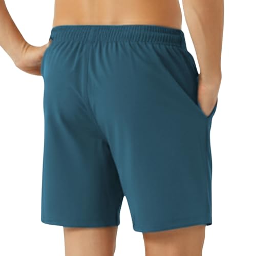 Image of NINQ Workout Half Pant for Man | Gym Shorts for Men with Drawstring Waist & 2 Zipper Pockets | Stylish Lightweight Shorts Pant for Men Sports
