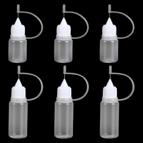 WKRTDY Juego de 6 aplicadores de precisión para botellas de plástico de tinta de alcohol y dosificación con puntas exprimibles, ¡Ahora podrás aplicar con precisión tus líquidos favoritos!
