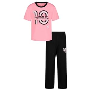 Messi Boys’ Lifestyle Long Sleeve 2-Piece, Set with Comfortable Top & Sweatpants