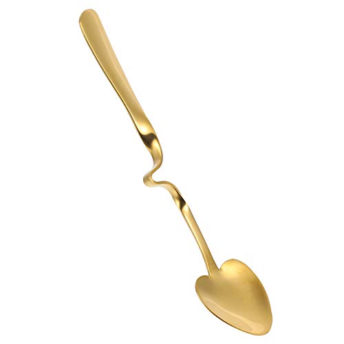 Hemoton 1pc Stainless Steel Hanging Coffee Spoon V-shape Cup Spoon Metal Tableware