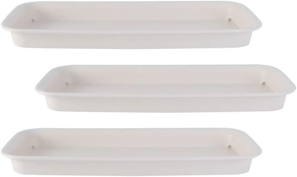 GANAZONO Planter Saucers 3Pcs Plastic Plant Pot Saucers