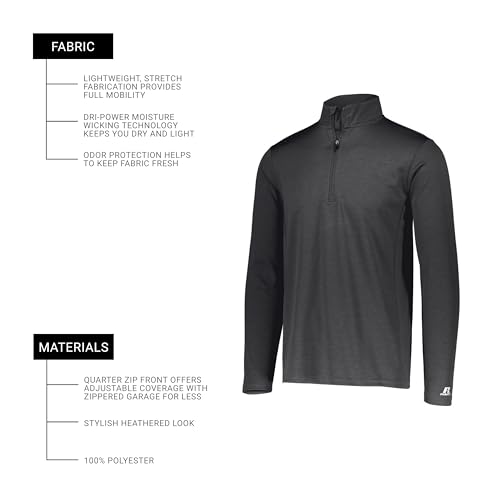 Image of Russell Athletic Men's Lightweight Performance 1 /4 Zip