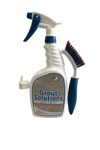 Grout Solutions Professional-Grade Grout Cleaner for Tile, Ceramic, Porcelain & Marble – Acid-Free Formula for Safe, Deep Cleaning and Stain Removal