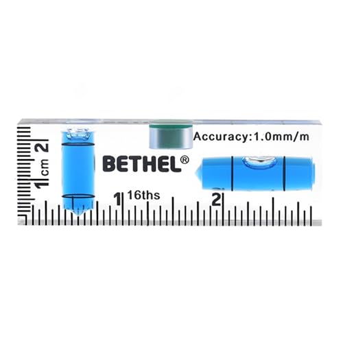 BETHEL Small Level Mini Bubble 90/180SpiritLevel Magnetic 2.95 Inch Shatterproof Cross Check Pocket Level Picture HangingLevels Tools for Machinist Construction & Household
