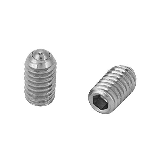 20 Stück M6 * 8/10/12/16/20/25 Edelstahl Gewinde Sechskantfeder Ballplunger Schraube Kugelschraube Mit Gewinde Für Maschinenbau Und Industrieanwendungen (M6*10)