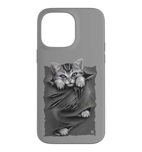 Official ���� Spiral Bright Eyes Kitten Gothic Fantasy �X�}�z�P�[�X iPhone 14 Pro Max �p