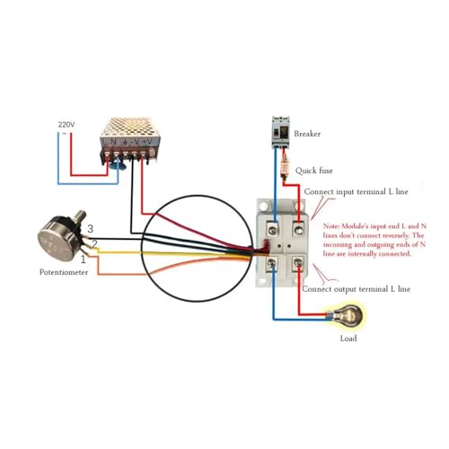 Régulateur de tension thyristor monophasé DXTY-JL-40A pour stabiliser le courant 40A