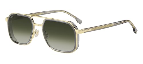 HUGO BOSS Boss 1724/S FT3 Men's Sunglasses Grey Gold 55/19/150, Grey gold, 55/19/150