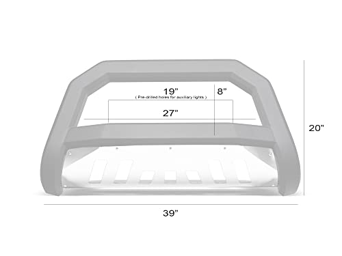 Image of Armordillo 8714768 AR Series Bull Bar - Matte Black with Alumiumin Skid Plate Fits 1997-2003 Ford F150 F250 Light Duty / 2004 Heritage / 1997-2002 Expedition