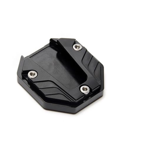 Plaque de support antidérapante et base élargie pour béquille de moto