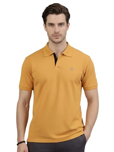 Image of Lux Cozi Men's Cotton Solid Polo Tshirt | Collar Tshirts | Half Sleeves | Stylish & Premium All Day Wear | Pack of 1