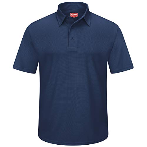 Red Kap Men's Standard Short Sleeve Performance Knit Polo, Navy, 4X-Large by Red Kap - Used condition - Image 3