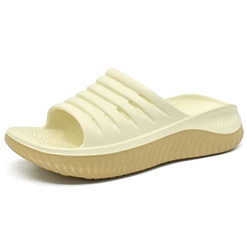 GPOS Womens Athletic Comfortable Slides Thick Cushion Recovery Sandals with